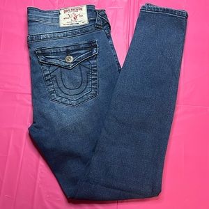 Blue True Religion women’s jeans super skinny size 28
